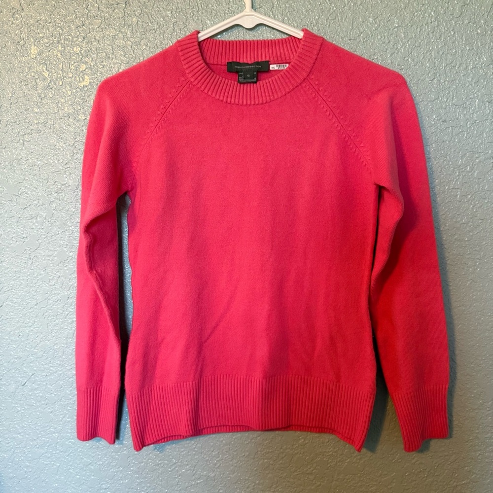 French Connection Pink Tight Knit Long Sleeve Sweater - Size Small - Picture 2 of 6